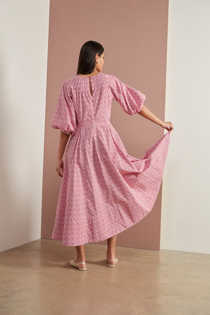 THE SUNRAY DRESS | Tiny Red Flower | Seraphina London THE SUNRAY DRESS | Tiny Red Flower | Seraphina London