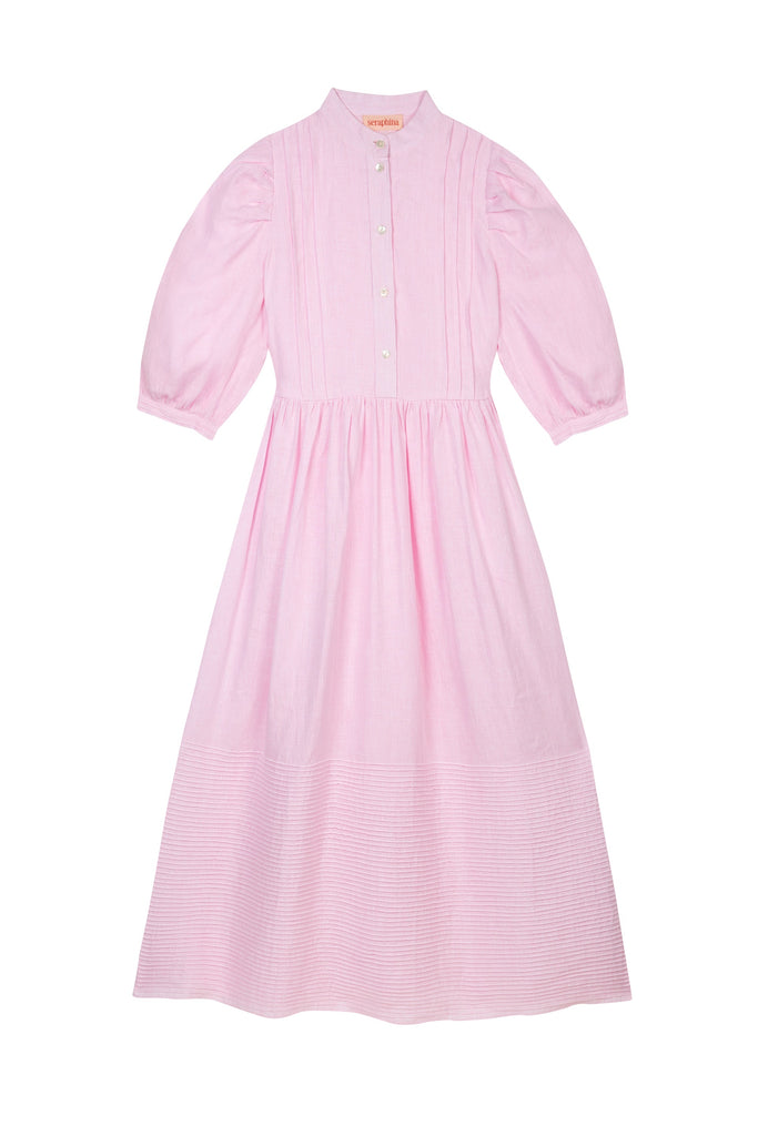THE PINTUCK DRESS | Rose Pink Chambray (Jessica Diner edit)