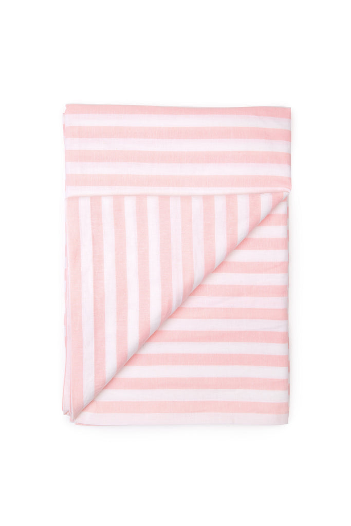 Pink & White Stripe Tablecloth ~ 170cms x 240cms