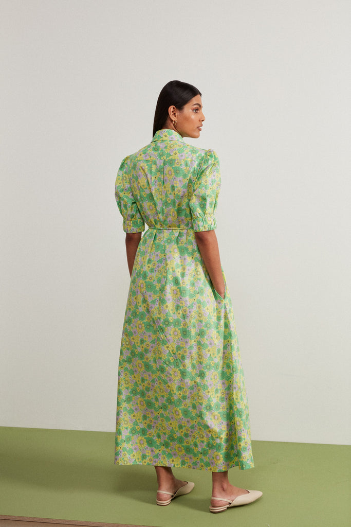 THE SHIRT DRESS | Glorious Green Floral