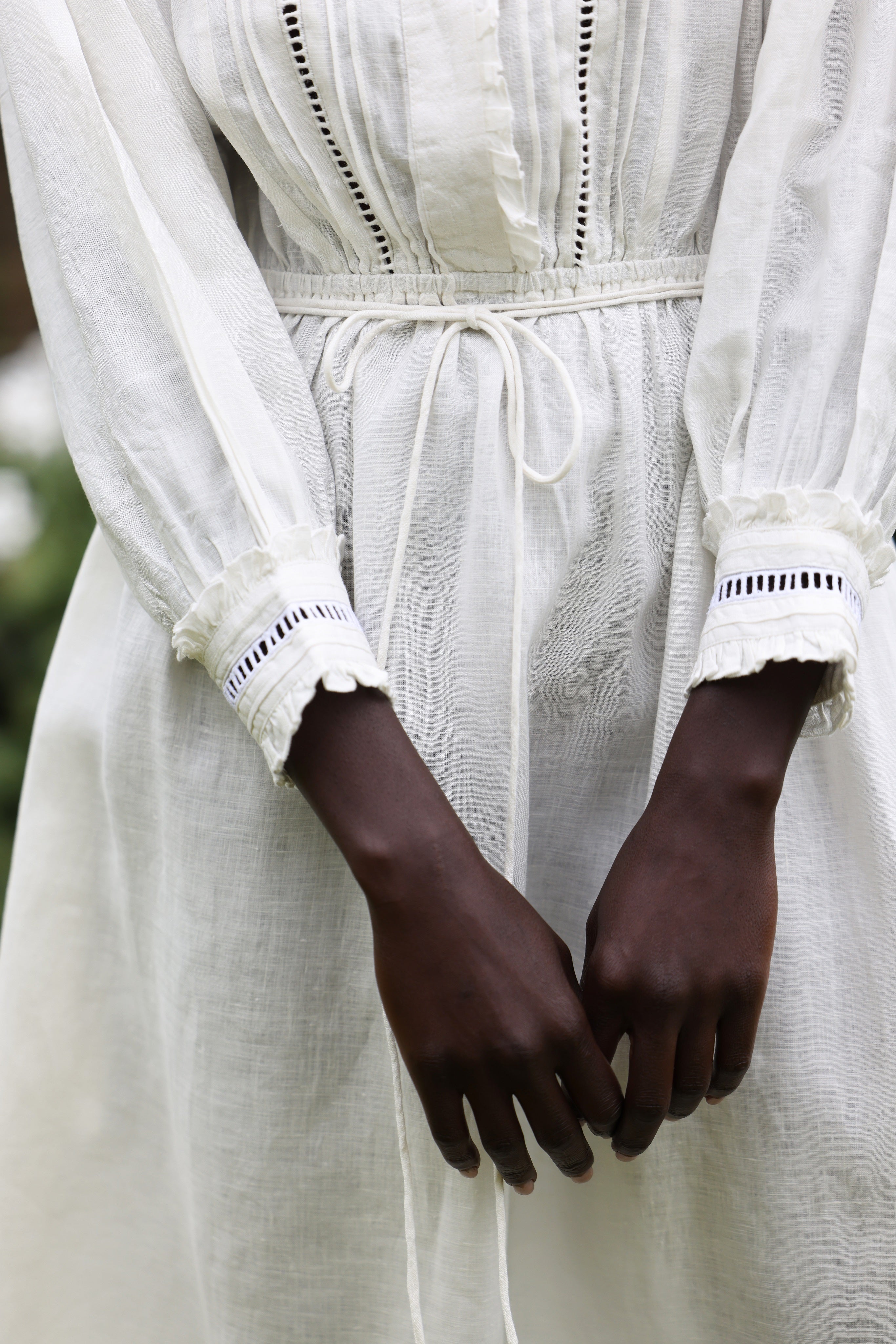 THE LADDER LACE DRESS | Ecru Chambray | Seraphina London THE LADDER LACE DRESS | Ecru Chambray | Seraphina London